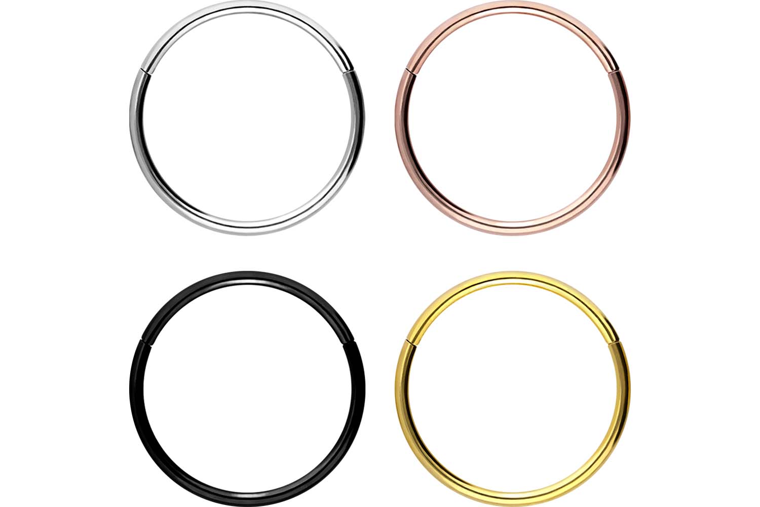 SET Chirurgenstahl Segmentring Clicker Piercing